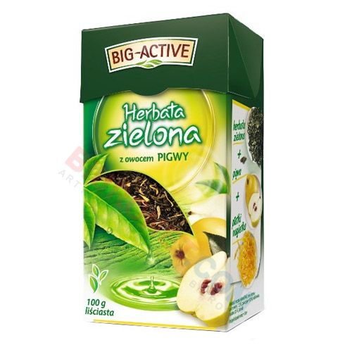 Herbata Liściasta Big-Active Zielona Z Owocem Pigwy, Aromatyzowana ...