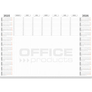 Biuwar z planem tygodniowym Office Products A2 2025/2026, blok 52 kartki, podkładka na biurko 59,4 x  42 cm