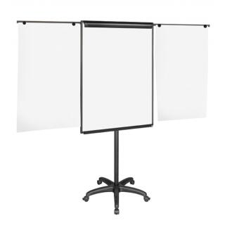 Flipchart mobilny Bi-Office, tablica suchościeralna magnetyczna, z półką i 2 ramionami 102 x 70 cm