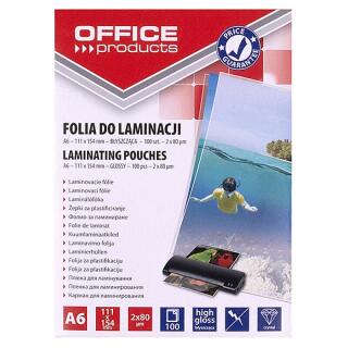 Folia laminacyjna, Office Products A6, 100 szt 80 mikronów