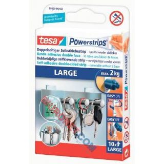 Haczyk samoprzylepny Tesa Powerstrips Deco, przezroczyste 8 sztuk + 5 pasków