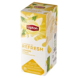 Herbata czarna Lipton Feel Good Selection Refresh, 25 torebek w kopertach cytrynowa