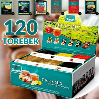 Herbata Dilmah Pick'N'Mix, zestaw czarnych herbat aromatyzowanych, w kopertach 120 torebek