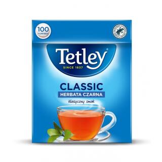 Herbata Tetley Classic Black Tea, czarna aromatyzowana, bez sznureczków 100 okrągłych torebek