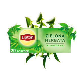 Herbata zielona Lipton Green Tea, ekspresowa, 20 torebek ze sznureczkami klasyczna