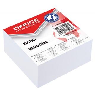 Karteczki białe Office Products klejone, papierowa kostka 85 x 85 x 40 mm