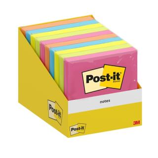 Karteczki Post-it 76x76 mm, bloczek wielokolorowy
 1 x 100 karteczek