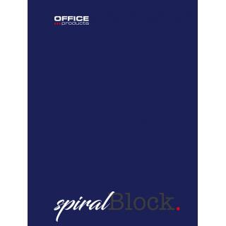 Kołonotatnik Office Products, 80 kartek A5 w linię, perforacja, 6 oczek w linię