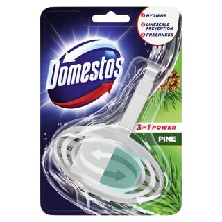 Kostka toaletowa Domestos 3w1 35g, zawieszka do WC
 pine