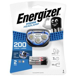 Latarka czołowa Energizer Headlight Vision z bateriami
 200 lumenów