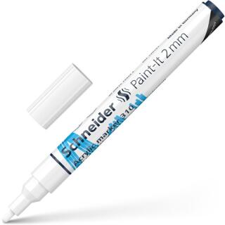 Marker akrylowy SCHNEIDER Paint-It 310, 2 mm biały