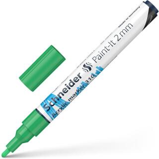 Marker akrylowy SCHNEIDER Paint-It 310, 2 mm zielony