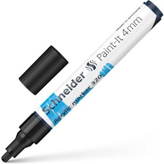 Marker akrylowy SCHNEIDER Paint-It 320, 4 mm czarny