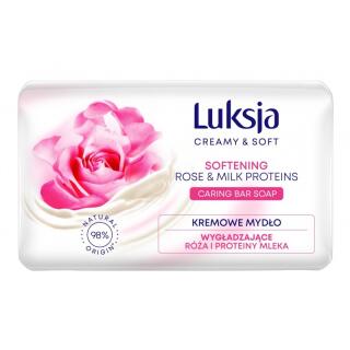 Mydło w kostce Luksja Creamy 90g róża i proteiny mleka