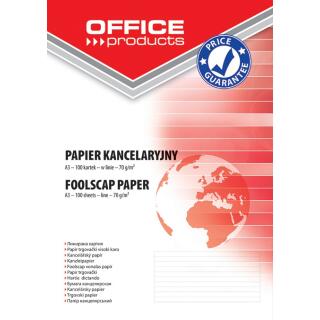 Papier kancelaryjny - podaniowy Office Products A3 100 arkuszy linia