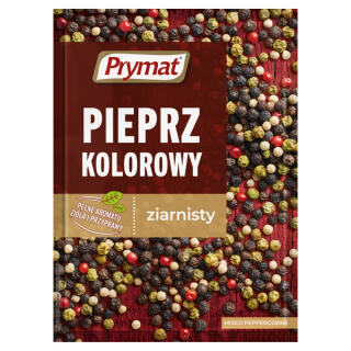 Pieprz kolorowy ziarnisty Prymat, w torebce 15g