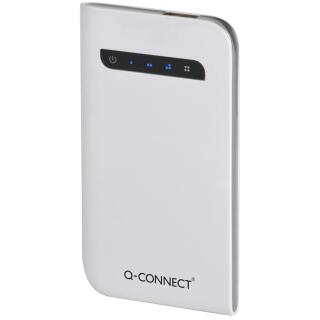 Powerbank Q-Connect, przenośna ładowarka z jednym portem, srebrna  3000 mAh