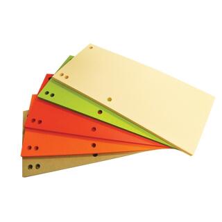 Przekładki podłużne Office Products 1/3 A4, kartonowe 235x105 mm, 100 sztuk mix kolorów