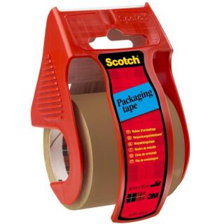 Taśma pakowa Scotch, 48 mm x 20,3 m, do wysyłek pakowania, 1 sztuka + mini dyspenser 48mm x 20.3m