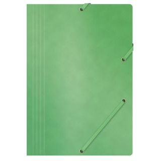 Teczka kartonowa Office Products A4, preszpanowa, z gumką na rogach, twarda 390g zielona