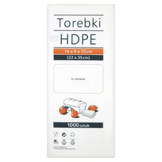 Torebki spożywcze Stella HDPE 1000szt. transparentne 14 x 4 x 35 cm