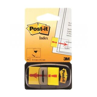 Zakładki indeksujące Post-it 25,4 x 43,2 mm, foliowe paski z wykrzyknikiem 50 zakładek