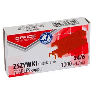 Zszywki miedziowane Office Products, 1000 sztuk 24/6