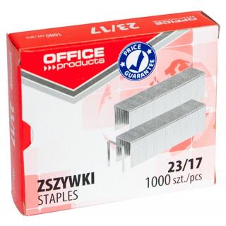 Zszywki OFFICE PRODUCTS 1000 sztuk, galwanizowane 23/17