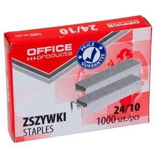 Zszywki OFFICE PRODUCTS 1000 sztuk, galwanizowane 24/10