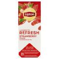 Herbata czarna Lipton Feel Good Selection Refresh, 25 torebek w kopertach truskawka