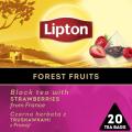 Herbata czarna Lipton Piramidka, aromatyzowana, ekspresowa, 20 torebek truskawka z Francji