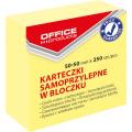 Karteczki samoprzylepne Office Products, bloczek 50x50mm, kolor jasnożółty 250 kartek