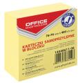 Karteczki samoprzylepne Office Products, bloczek 76x76mm, kolor żółty 400 kartek