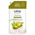 Mydło w płynie Luksja Creamy 900 ml, zapas uzupełniający Eco Refill oliwka i jogurt