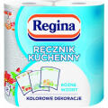 Ręcznik papierowy Regina Kuchenny, biały papier celulozowy, 2-warstwowy 2 rolki x 44 listki