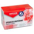 Spinacze krzyżowe 41mm Office Products, metalowe, w kartoniku 50 sztuk