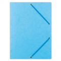Teczka kartonowa Office Products A4, preszpanowa, z gumką na rogach, twarda 390g jasna niebieska