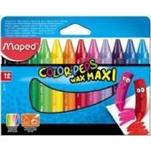 Kredki świecowe Maped ColorPeps Wax Maxi, grube trójkątne