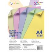 Papier xero kolorowy Gimboo A4/80g, miks kolorów pastelowych