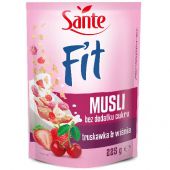 Płatki śniadaniowe Sante FIT Muesli Truskawka, bez cukru