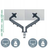 Ramię do monitora Leitz Ergo, podwójne, z regulacją wysokośc...
