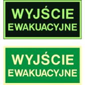 Znak napis tabliczka TDC, z napisem: "Wyjście ewakuacyjne", ...