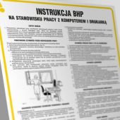 Znak tabliczka TDC, Instrukcja postępowania na stanowisku pr...